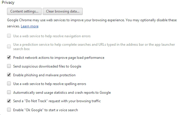 Do Not Track Chrome