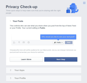 Facebook Privacy Check-up