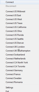 PrivateInternetAccess Server Selection